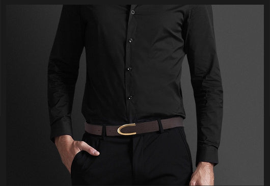 Cinturón de Cuero Genuino para Hombre con Hebilla de Precisión - Image 12