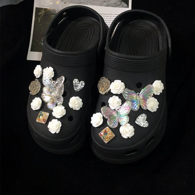 Hebillas Decorativas Flores para Tenis - Accesorios DIY Negro - Image 7