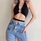 Top Halter Hueco Sexy para Mujer