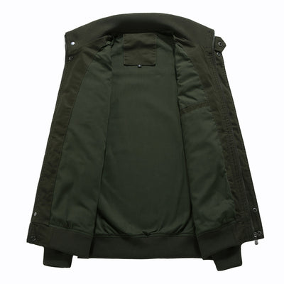 Chaqueta Casual Oversize de Algodón con Cuello Alto para Hombre Talla Grande - Image 8