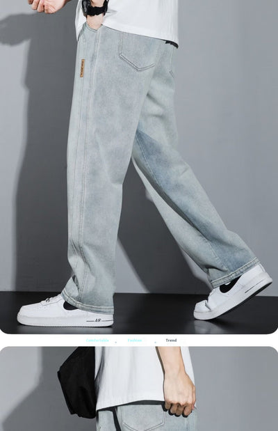 Pantalones Vaqueros Rectos Anchos para Hombre - Comodidad y Estilo Casual - Image 32