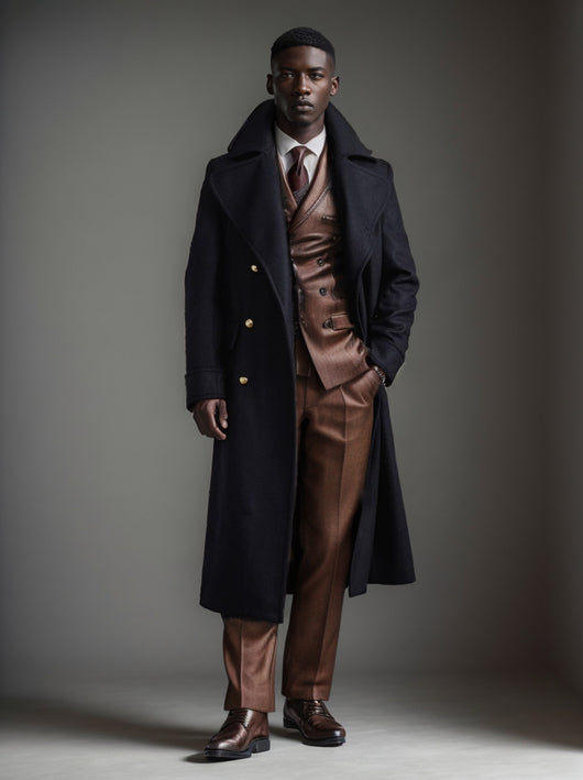 Abrigo Largo de Lana Premium Hasta la Rodilla para Hombre - Image 14