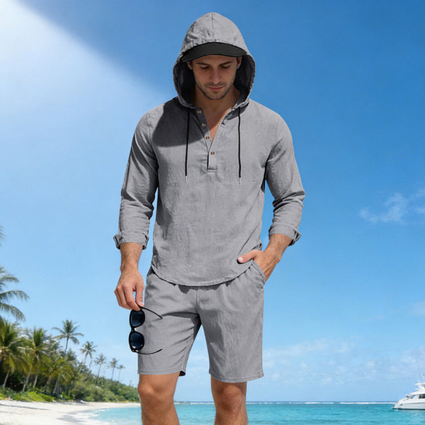 Traje de Lino Hombre Suelto y Transpirable - Image 7