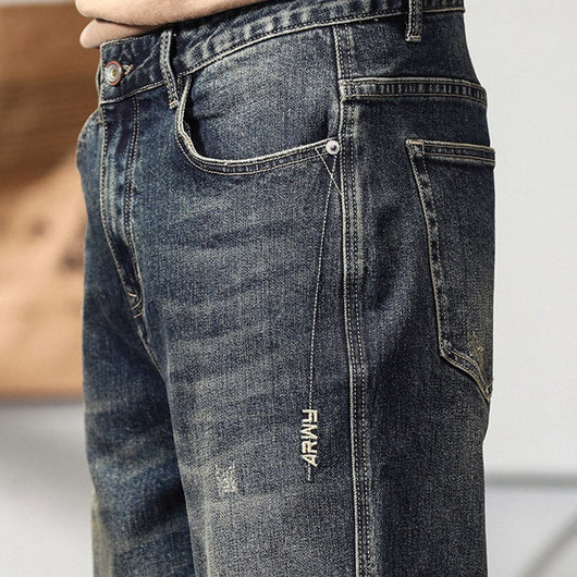 Jeans Retro Holgados de Talle Alto para Hombre Talla Grande - Image 4
