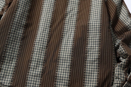 Camisa Acolchada de Algodón a Rayas con Detalles Desgastados - Image 25