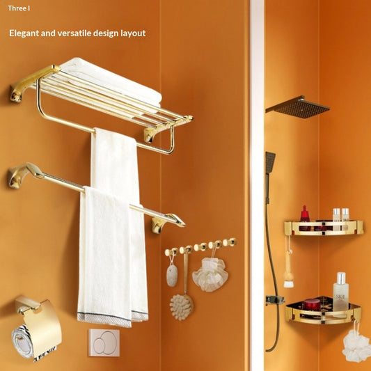 Repisa de Baño Estilo Francés Dorada Premium sin Taladro