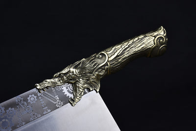 Cuchillo de Carnicero Profesional con Mango de Cobre y Acero Inoxidable - Image 4