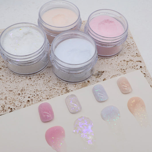 Polvo Shimmer para Uñas 4 Colores - Diseño de Manicura DIY Profesional - Image 3