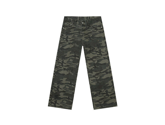 Jeans Rectos Estilo Camuflaje Lavado Clásico - Image 6