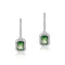 Earrings Aquatic Plant Agate Earrings Platinum 925 Plateado