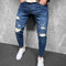 Pantalones Vaqueros Slim Fit Rotos con Stretch para Hombre