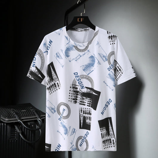 Playera Fresca Ice Silk Cuello Redondo Manga Corta Holgada - Image 12