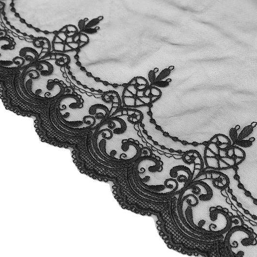 Capa Gótica con Capucha de Encaje y Malla para Mujer - Image 7