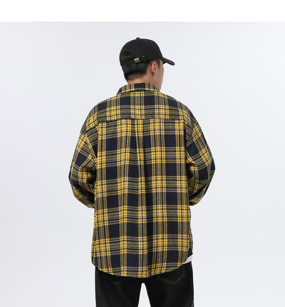 Camisa Casual Retro Cuadros para Hombre - Corte Holgado Primavera Otoño - Image 21