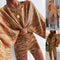 Suéter Tejido Casual Cuello Redondo Manga Larga Multicolor