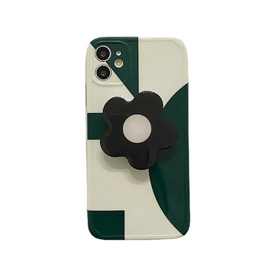 Funda para Celular Geométrica Verde Oscuro con Soporte - Image 5