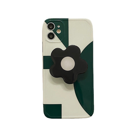 Funda para Celular Geométrica Verde Oscuro con Soporte - Image 5