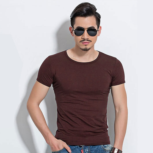 Playera Básica de Verano para Hombre - Colores Sólidos - Image 10