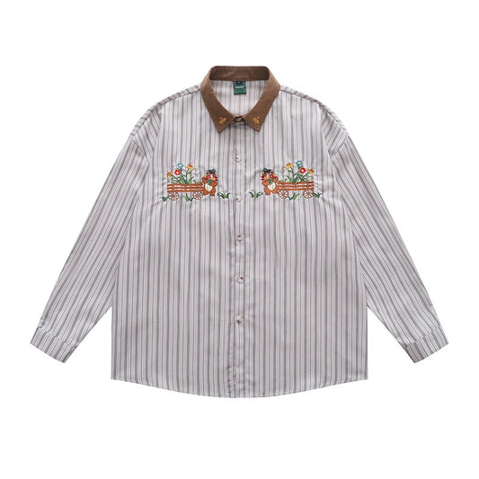 Camisa Manga Larga con Bordado de Osito - Diseño Único