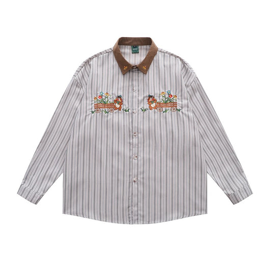 Camisa Manga Larga con Bordado de Osito - Diseño Único