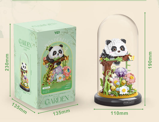 Ramo de Bloques Constructivos con Panda y Pájaro en Maceta Armable - Image 14
