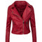Chaqueta de Cuero PU Corta Ajustada con Cierre para Mujer - Abrigo Elegante Otoño Invierno