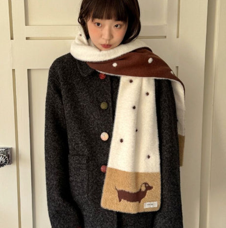 Bufanda Reversible Estampado Lunares Puppy Gallery Otoño-Invierno para Mujer - Image 6