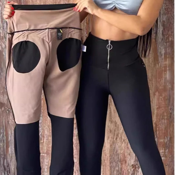 Pantalones Reductores con Cierre y Soporte Abdominal