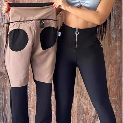Pantalones Reductores con Cierre y Soporte Abdominal