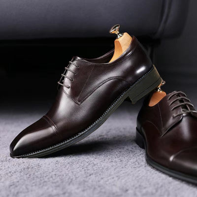 Zapatos de Cuero Casual con Punta Cuadrada 3D - Image 8