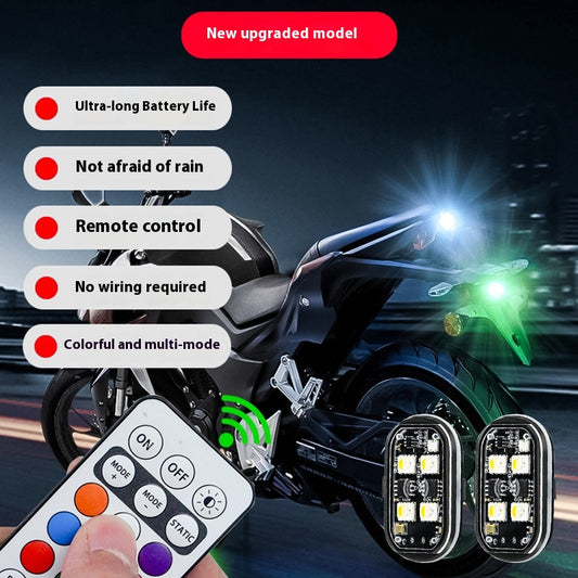 Luz de Advertencia Inalámbrica para Motocicleta con Control Remoto - Image 2