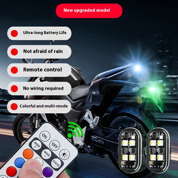 Luz de Advertencia Inalámbrica para Motocicleta con Control Remoto