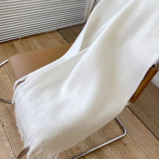 Bufanda Mohair Gruesa y Esponjosa - Abrigo Cálido de Lujo para Mujer - Image 9