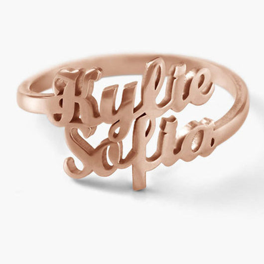Anillo de Plata Esterlina Personalizado para Parejas con Nombres - Image 6