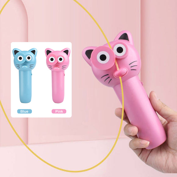 Lanzador de Cuerda Antiestrés con Diseño de Gato - Juguete Divertido e Innovador
