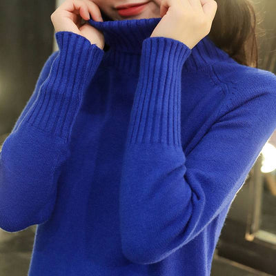 Suéter Cuello Alto Liso para Mujer - Abrigo Cálido Básico - Image 6