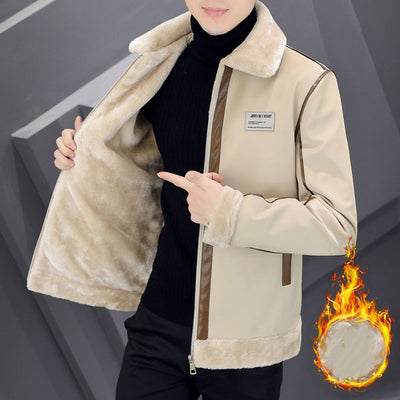 Abrigo de Cuero Gamuza para Hombre con Forro Térmico y Pelaje Integrado - Image 9