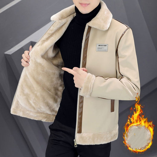 Abrigo de Cuero Gamuza para Hombre con Forro Térmico y Pelaje Integrado - Image 9