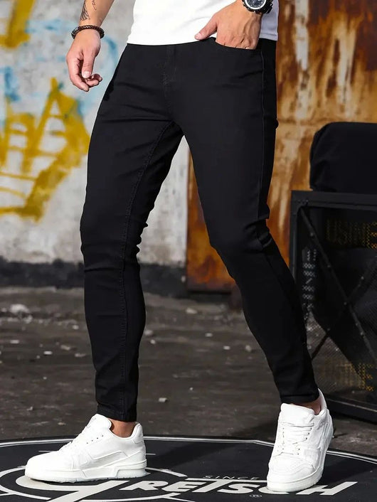 Pantalones Vaqueros Slim Fit Retro con Lavado Vintage y Stretch - Image 17