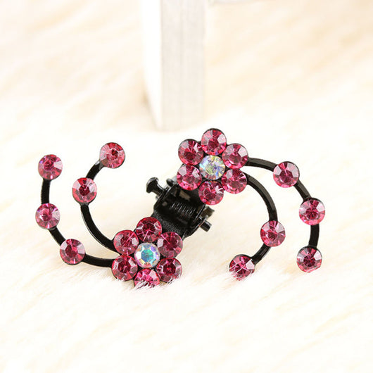 Pinza para Cabello para Niñas - Flor con Brillantes - Image 2