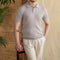 Polo Slim Fit con Rayas Hundidas en Tencel Algodón - Camiseta Transpirable