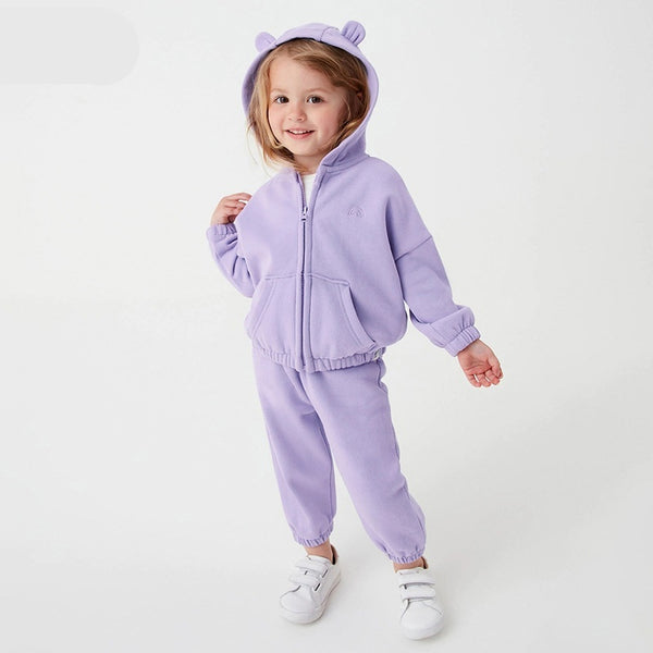 Conjunto Térmico Deportivo para Niñas con Sudadera Polar