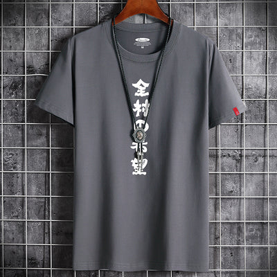 Camisa Estampada de Algodón con Tendencia Xie para Hombre - Manga Corta Verano - Image 8