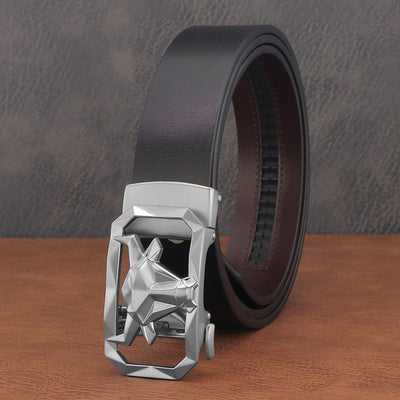 Cinturón de Cuero para Hombre con Hebilla Automática sin Agujeros - Image 11