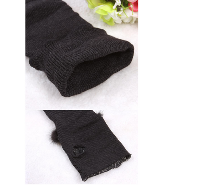 Guantes de Punto sin Dedos y Mangas Falsas de Encaje - Image 7