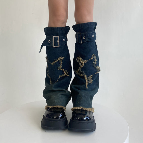 Calcetines Térmicos Denim Lavado Diseño Hot Girl - Efecto Reductor