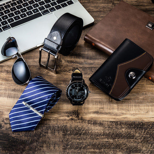 Set Completo de Accesorios para Hombre: Reloj, Cinturón, Corbata y Billetera - Image 2