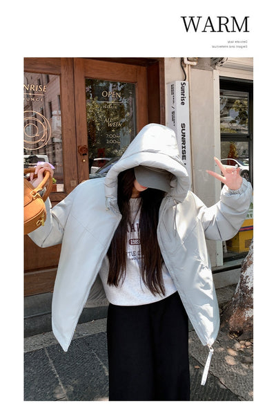 Chaqueta Acolchada Impermeable con Capucha y Doble Cierre para Mujer - Image 14
