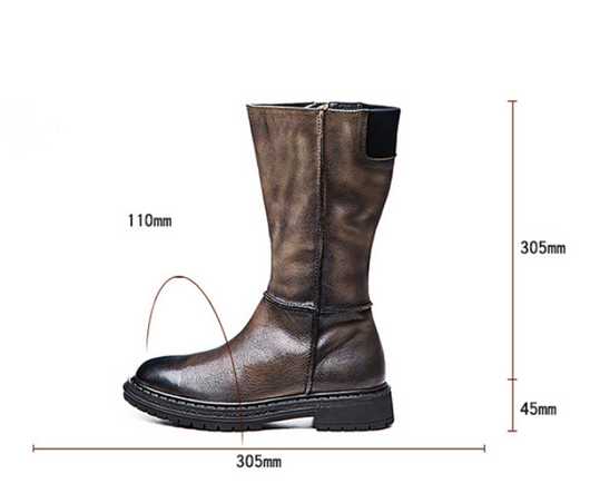Botas de Cuero Artesanales para Hombre con Suela Gruesa Vintage - Image 7