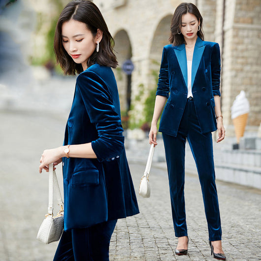 Blazer de Terciopelo Dorado Elegante - Saco Ajustado Premium - Image 8